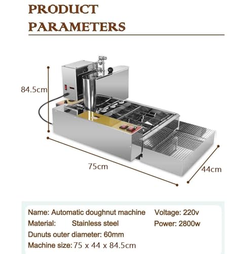 Mini máquina automática para hacer donas con panel de control inteligente, giro automático y grosor ajustable para uso comercial