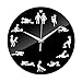 Ritapreaty Nouveau Plaisir Sexuel Sexe Posture Horloge Murale Miroir Acrylique horloges murales Autocollant Mode Couple décor à la Maison 3D Montre Stickers muraux