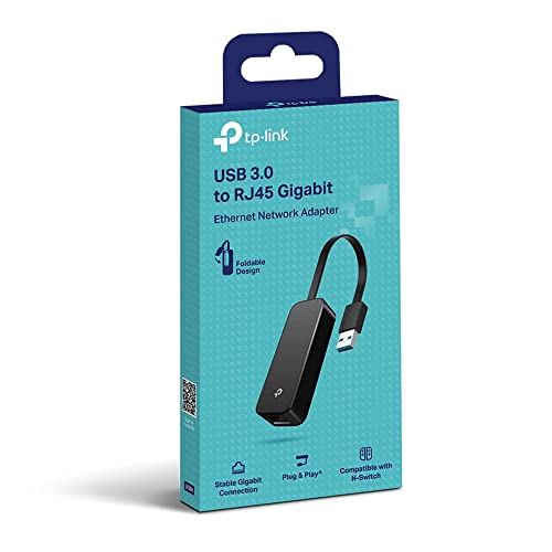 UE306 Adattatore di Rete da USB 3.0 a Gigabit Ethernet 10/100/1000, Design Pieghevole e Portatile, Plug&Play in Nintendo Switch - Hub USB - Immagine 1