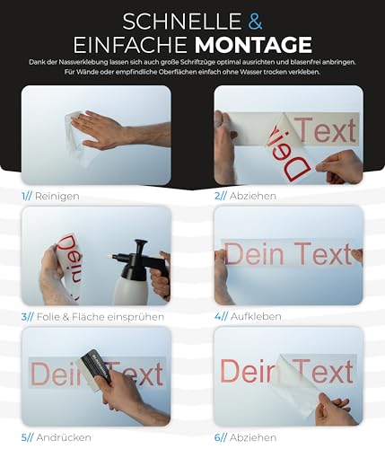 Blackshell® Wunschtext Aufkleber Auto Motorrad Fahrrad Boot - klebt auf jeder glatten Oberfläche - Aufkleber selbst gestalten - 10cm bis 200cm Länge - Auto Aufkleber Buchstaben Aufkleber car sticker