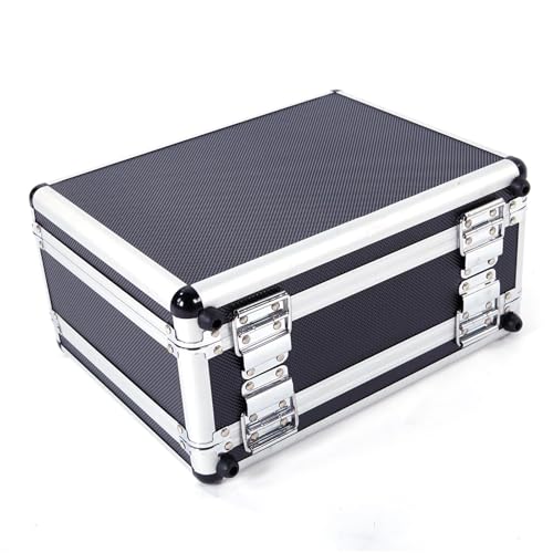 Portable Password Storage Case, Multifunctional Portable Briefcase Tool Organizer, Aluminum Hard Locking Case with Password Lock and Handle Protective Box for Home Business Travel Hunting