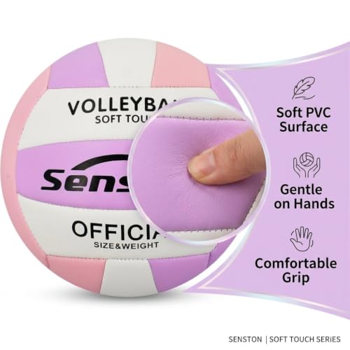 Image of Senston Volleyball Official Size 5 - Waterproof Indoor /Outdoor Soft Volleyball for Beach Play, Game,Gym,Training
