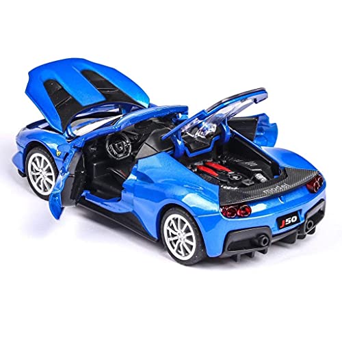 Image of Invite Exclusive Alloy Metal Pull Back Die-cast Car 1:32 Ferrari J50 Diecast Metal Pullback Toy car with Openable Doors & Light, Music Boys Gifts Toys for Kids,Toy【Colors as Per Stock】