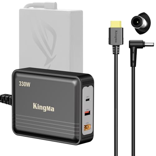 330W ASUS ROG Strix Scar 18 Gaming Laptop Charger, 3-Port PD 3.0 (20V/16.5A) ROG Zephyrus Fast Charging Adapter Compatible with ROG Strix Scar 16/17/18, Zephyrus M16 GV601/Duo 16 GX650