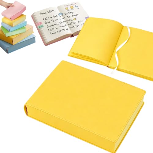 Carnet A5 ultra épais contenant 720 pages blanches sans lignes avec marque-page ruban intégré