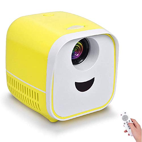 Tragbarer Mini-Projektor, HD-LED-Micro-Projektor, 1000 Lumen Heimkinoprojektor Mit Fernbedienung Kids Home Media Player Für PC Laptop,Weiß