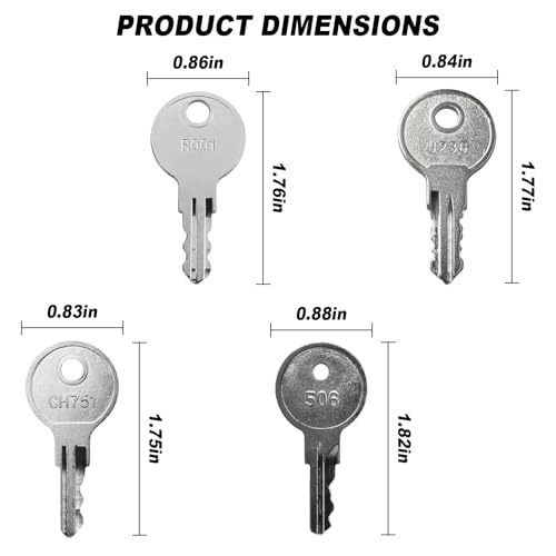 Image of RV Replacement Key for Toolbox Trunk Door Lock Compartment Door Lock Locker