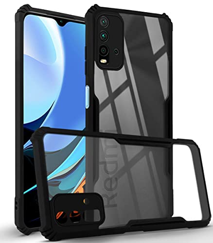 Image of Jkobi Hard PC Crystal Bumper Shockproof Back Cover Case for Xiaomi Mi Redmi 9 Power with Camera Protection (Matte Black)