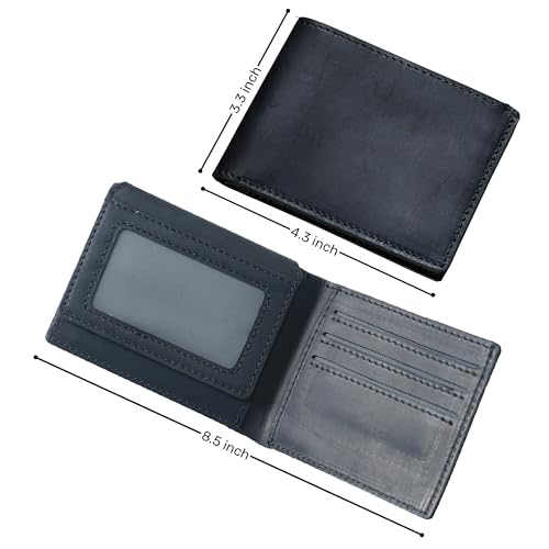 HIFA Leather Wallet for men, Mens wallet – Soft Touch Rustic Leather, RFID blocking, Extra Capacity with 2 ID Slot, Compact Convenience and Ideal Gift - Men's Wallet with 8 Card Slots4