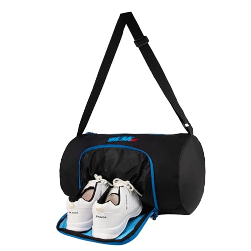 Image of Whackk Track Blue 31L |Gym Bags |Fitness Bag|Sports Duffle|Multipurpose Carry Bag |Travel Duffel Bag|Adjustable Strap|Air Ventilated Pocket for Shoes|Unisex|Lightweight|Sports Kit|Kitbag