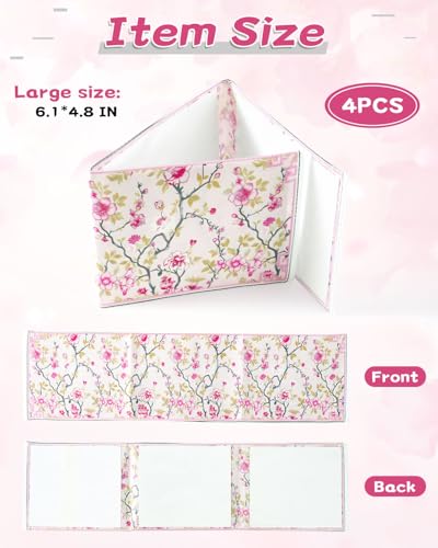 Funda para cartas Mahjong, pack 4, diseño chinoiserie rosa miniatura 4