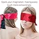 Augenbinde Sex-Spielzeug für Paare, 1 STÜCKE Augenmaske, Augenbinde Fetisch Sex Spielzeug, Schöne Erotik Augenmaske Sex Geschenk, aus Satin, Blindfold Maske zum Fesseln, Schwarz & Rot