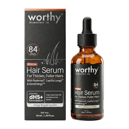 Image of Worthy Essentials dH5+ Hair Growth Serum 50ml | 12% Active Complex dH5+ Formula | 3% Redensyl, 3% SantEnergy, 3% Capilia, 2% Baicapil, 1% AnaGain | Men & Women