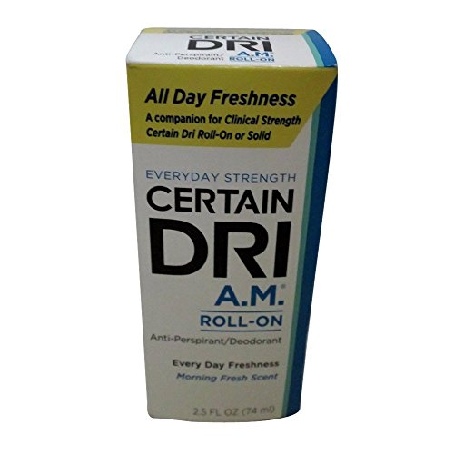 CERTAIN DRI Everyday Strength Clinical Roll On Antiperspirant/Deodorant Morning Fresh 2.5 oz (Pack of 3)