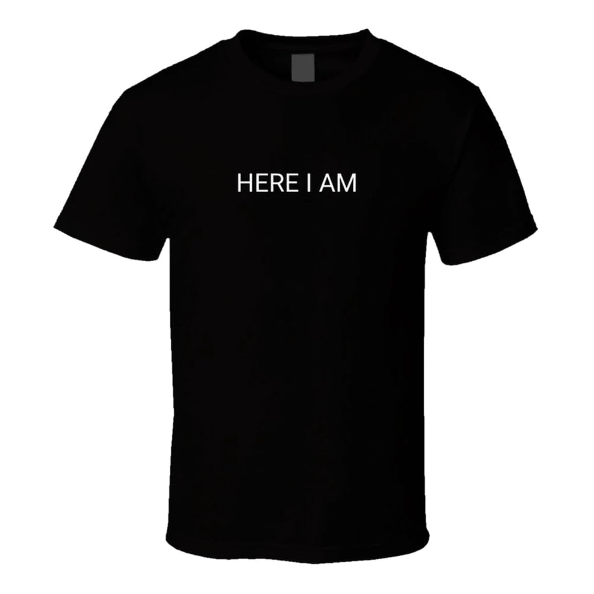 Tf6jres Men's Black Charlie Kirk Here I Am T Shirt L