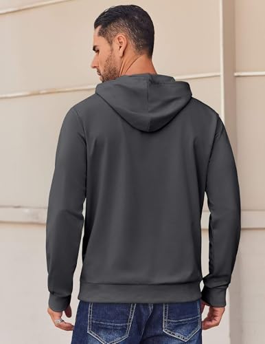 COOFANDY Mens Hoodies Pullover Long Sleeve Casual Fashion Sweatshirts Drawstring Gym Hooded Shirt with Kanga Pocket4