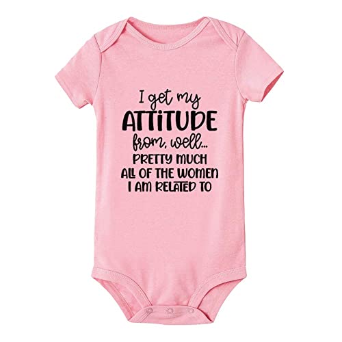 Image of SiYooca I Get My Attitude from All The Women I Am Related To Cute Romper Baby One-Piece Bodysuit