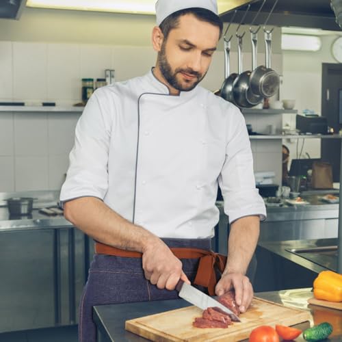 Image of balacoo Denim Server Apron Waist Half Apron with Multiple Pockets Jean Waist for Restaurant Waitstaff Cooking Baking Gardening and Painting 23.62 X 12.20 in