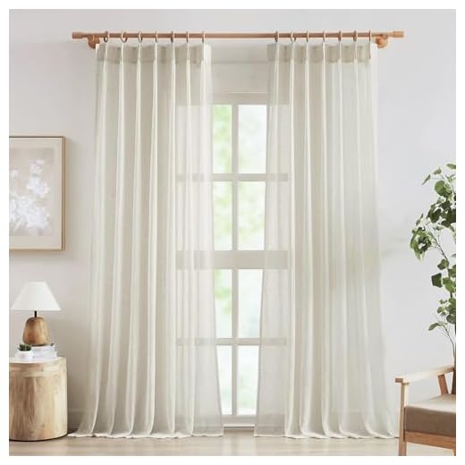 Linen Sheer Pinch Pleated Curtains