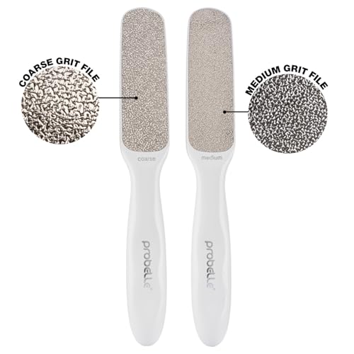 Image of Probelle Double Sided Multidirectional Nickel Foot File Callus Remover - Immediately Reduces calluses and Corns to Powder for Instant Results, Safe Tool (White)