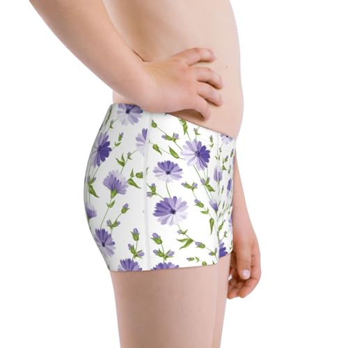 Boys' Cotton Boxer Brief Soft Underwear-Purple Chicory2