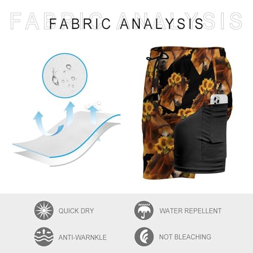 Pantalones cortos de playa ligeros que evitan rozaduras para hombre con cordón 7