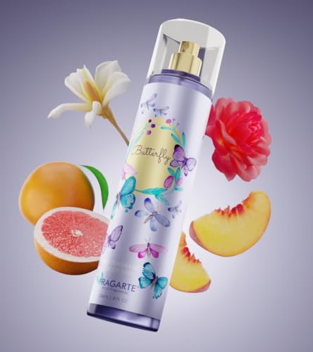 Image of BUTTERFLY Body Spray Perfume Mist Refreshing Deo Long Lasting For Women's Elegant Fragrance FLORAL AMBERY STRONG For Daily Use Perfume Body Spray 236ml