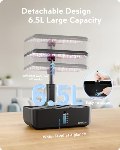 Indoor Garden Hydroponics Growing System: GardenCube 12-Pod Indoor Gardening System with Height-Adjustable LED Grow Light, Smart Quiet Pump, and Plant Germination Kit -... - Image 5