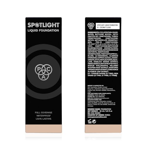 Image of PAC Spotlight Liquid Foundation 01 Coconut Cloud | Full Coverage Longlasting Waterproof Formula