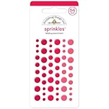 Crafters Workshop Glossy Enamel Adhesive Sprinkles, Ladybug Dots, 54 Per Package