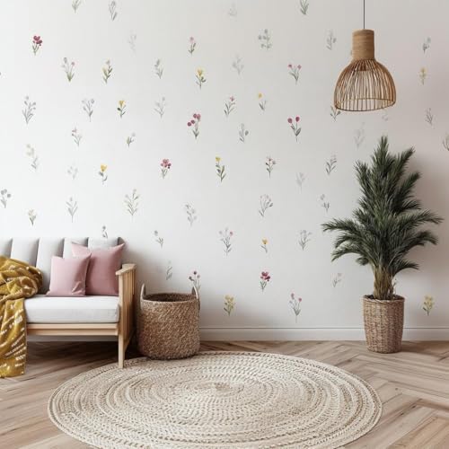 Vinilos decorativos florales acuarela 24 piezas miniatura 5