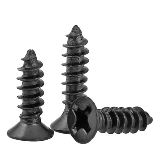 Tornillo autorroscante M3x5mm cabeza avellanada Phillips Negro miniatura 3
