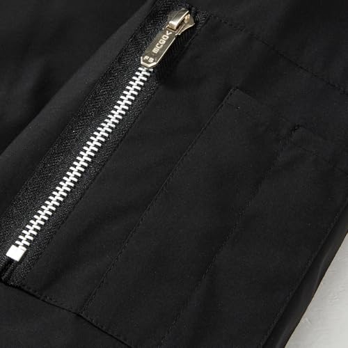 QLZ Men's Bomber Jackets Varsity Flight Jacket For Men Casual Lightweight Windbreaker Windproof Track Puffer Coat3