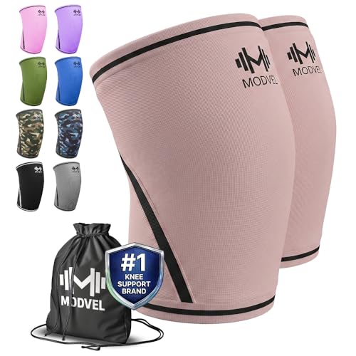 Image of Modvel Strength 7mm Knee Sleeves (Pair) for Weightlifting & Powerlifting (USPA, IPL Approved) | High-Performance Knee Compression Support For Squats, Weight Lifting - Men and Women
