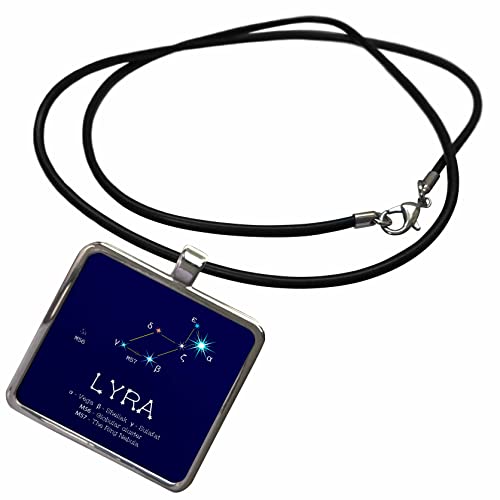 3dRose Lyra star asterism. Vega stellar body. Star colors,... - Necklace With Pendant (ncl_286015)
