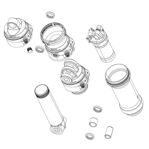 RockShox Eyelet Assembly for Vivid C1, Standard 45 - Vivid C1+ (2024+)