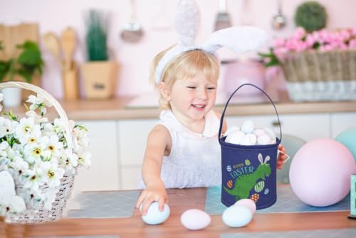 Image of Essme Kids Easter Dinosaur Basket - Empty Dinosaur Decor Easter Gift for Girls and Boys