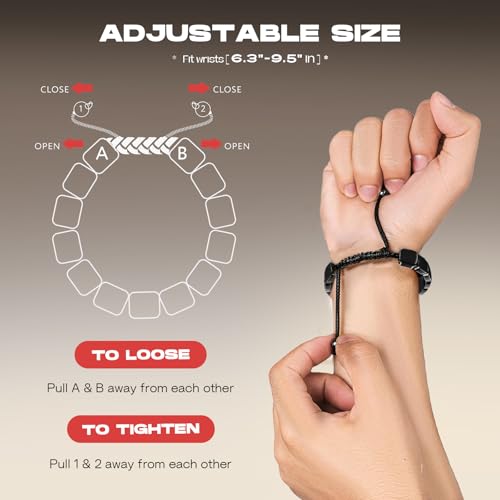 Pulsera ajustable de hematita para hombres miniatura 4