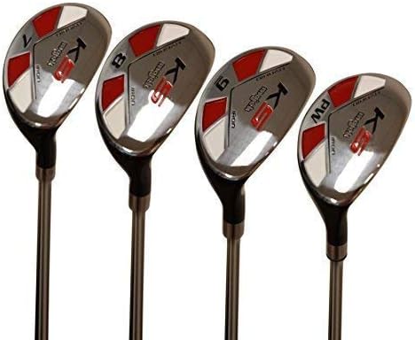 Majek Men’s Golf All Hybrid Complete Partial Set, which Includes: #7, 8, 9, PW Senior Flex Right Handed New Utility “A Flex Club