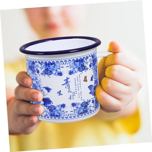 Vaso para café y té de 500ml esmaltado resistente con asa 4