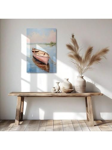Affiche bateau rose pour une décoration de chambre minimaliste 60x80 cm