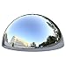 HomDSim 8pcs Half Gazing Globe Mirror Ball,Silver 304 Stainless Steel Hollow Polished Reflective Smooth Garden Sphere,Colorful and Shiny Addition to Any Garden or Home