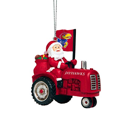 Kansas Jayhawks Ncaa Santa Riding Tractor Ornament #TOP14