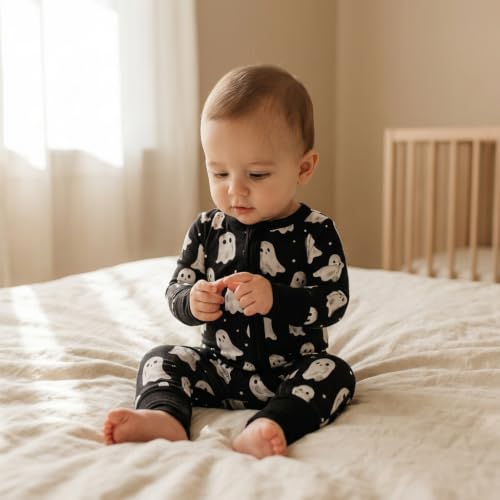 Image of ITSY BITSY BOUTIQUE Viscose Bamboo Baby Pajamas - Boys and Girls Footie Sleeper Convertible 2-Way Zipper Sleeper