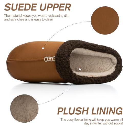 Save on GOEWY Men's Memory Foam Suede Slippers - Indoor/Outdoor - Image 3