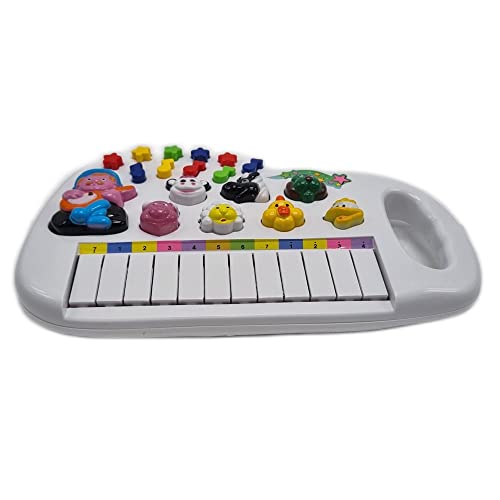 Piano Teclado Musical Bichos Infantil Sons Eletronicos