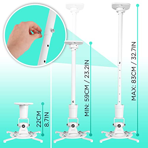 Support de projecteur universel orientable avec fixation plafond - 7