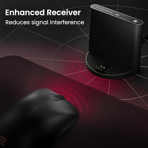 Image of BenQ Zowie EC1-DW Wireless Ergonomic Gaming Mouse for Esports (Large)| 63g Lightweight| 4000Hz Polling Rate with Enhanced Receiver|Driverless Plug & Play - 7 Buttons|PAW 3950 Sensor|Extra Skates