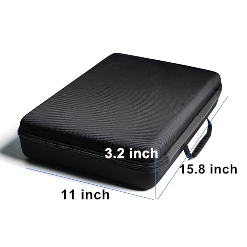 Image of Hard watch case for travel and storage, watch storage box for display and organization (Padded 18 slots)