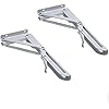 WElinks 2Pcs Heavy Duty Stainless Steel White Metal Triangle Wall ...